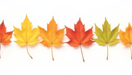 Fototapeta premium Autumn Leaves Gradient Color Palette