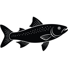 Salmon River Fish Vector Clip