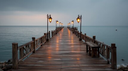 Fototapeta premium Pier at Dawn