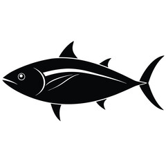 Obraz premium Tuna Fish Silhouette Vector