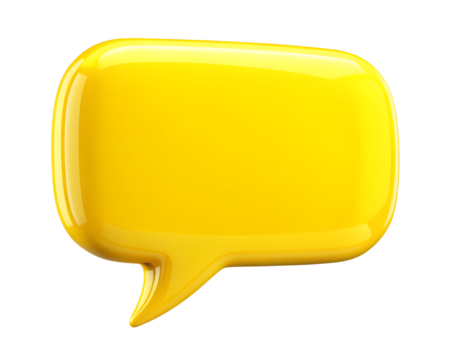 empty yellow speech bubble - Powered by Adobe