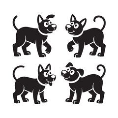 Minimalist Dog Silhouettes Bundle with Clean Design