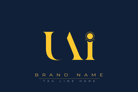 UAI abstract letter logo design. This logo is designed by three abstract letters.