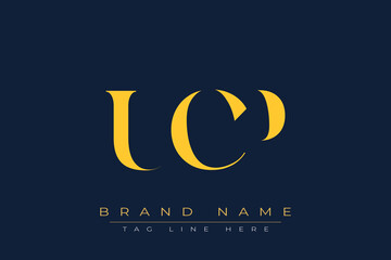 UCP abstract letter logo design. This logo is designed by three abstract letters.