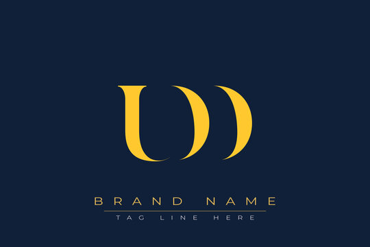 UDD abstract letter logo design. This logo is designed by three abstract letters.