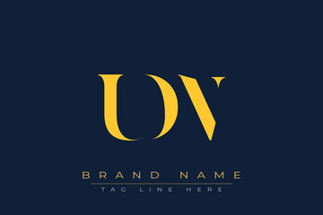 UDN abstract letter logo design. This logo is designed by three abstract letters.