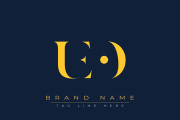 UEO abstract letter logo design. This logo is designed by three abstract letters.