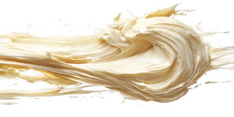 Creamy Substance Splash Isolated