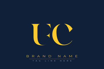 UFC abstract letter logo design. This logo is designed by three abstract letters.