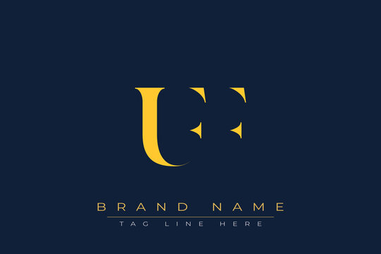 UFF abstract letter logo design. This logo is designed by three abstract letters.