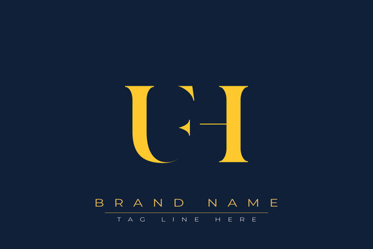 UFH abstract letter logo design. This logo is designed by three abstract letters.