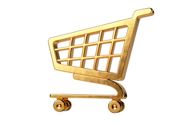 shopping cart isolated on white
