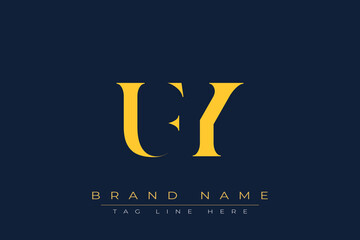 UFY abstract letter logo design. This logo is designed by three abstract letters.