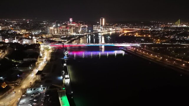 Belgrade, Brankov most, Branko bridge over Sava river in Serbia