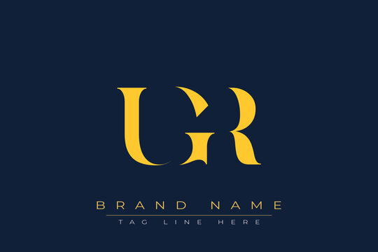 UGR abstract letter logo design. This logo is designed by three abstract letters.
