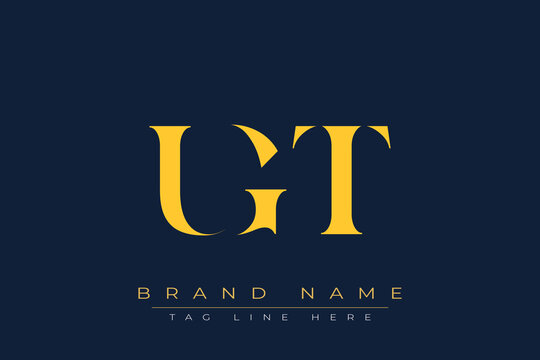 UGT abstract letter logo design. This logo is designed by three abstract letters.