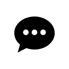 Fototapeta premium Chat Bubble with Ellipsis for Discussion Icon