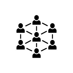 Circle of Users with Connection Lines Icon