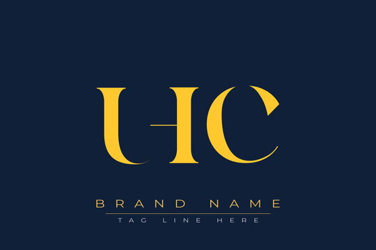 UHC abstract letter logo design. This logo is designed by three abstract letters.