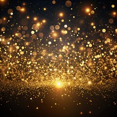 Sparkling gold glitter bokeh background