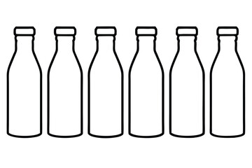 Milk Packaging Bottle Vector Set