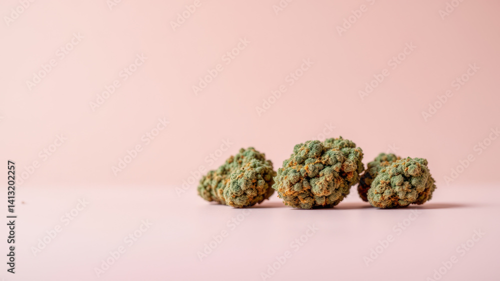 Poster thca, thc-a crystals displayed against a contrasting background with a gradient of colors.