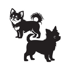 Design of Black Silhouette Dogs for Commercial Use