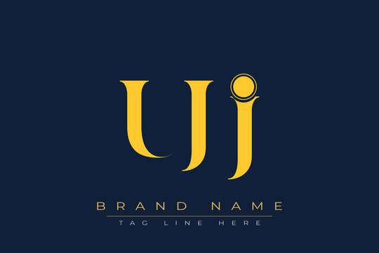 UJJ abstract letter logo design. This logo is designed by three abstract letters.