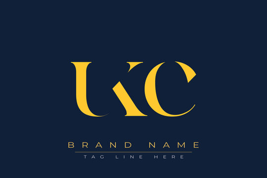 UKC abstract letter logo design. This logo is designed by three abstract letters.