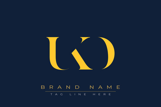 UKD abstract letter logo design. This logo is designed by three abstract letters.