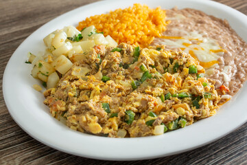 A view of a machaca plate.