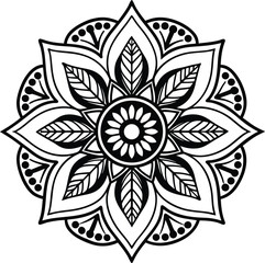 Download the Vector abstract mandala pattern. Art on the wall. Coloring book Lace pattern The tattoo. Design for a wallpaper Paint shirt and tile Sticker Design, Decorative circle ornament in ethnic o