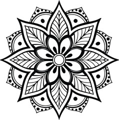 Download the Vector abstract mandala pattern. Art on the wall. Coloring book Lace pattern The tattoo. Design for a wallpaper Paint shirt and tile Sticker Design, Decorative circle ornament in ethnic o