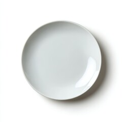 Plain ceramic plate isolated on white background