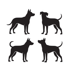 Silhouettes of Popular Dog Breeds in Vector Art for Design Use