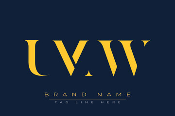 UMW abstract letter logo design. This logo is designed by three abstract letters.