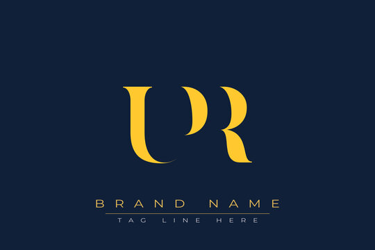 UPR abstract letter logo design. This logo is designed by three abstract letters.
