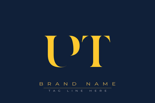 UPT abstract letter logo design. This logo is designed by three abstract letters.