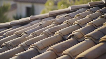 Roofing contractor replacing damaged tiles on roof. Featuring tile replacement