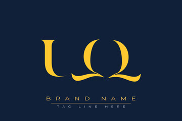 Naklejka premium UQQ abstract letter logo design. This logo is designed by three abstract letters.