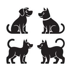 Professional Dog Silhouettes for Logo and Branding Design
