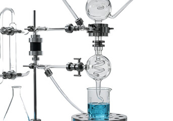 High-Quality Image of a Chemistry Experiment Setup