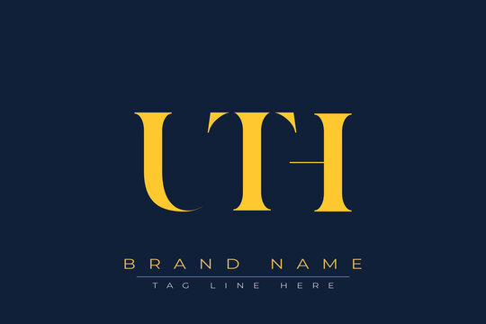 UTH abstract letter logo design. This logo is designed by three abstract letters.