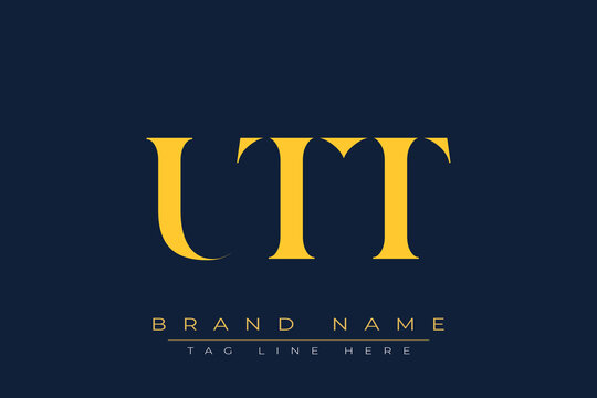 UTT abstract letter logo design. This logo is designed by three abstract letters.