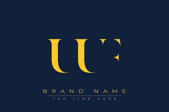 UUF abstract letter logo design. This logo is designed by three abstract letters.