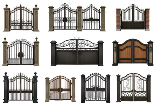 Gate Designs Collection: 3D Models and Textures