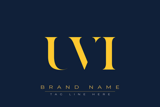 UVI abstract letter logo design. This logo is designed by three abstract letters.