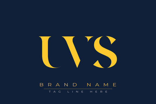 UVS abstract letter logo design. This logo is designed by three abstract letters.