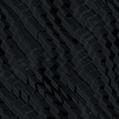 Black error pattern. Glitch print. Fashion print Vector seamless pattern.