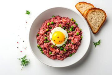 fried eggs with meat